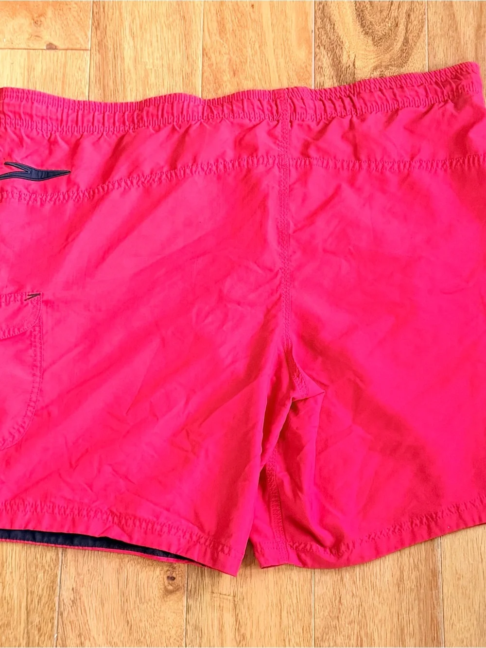 Y2K Speedo Mens Large Red Swim Trunks Board Shorts Beach Swimwear